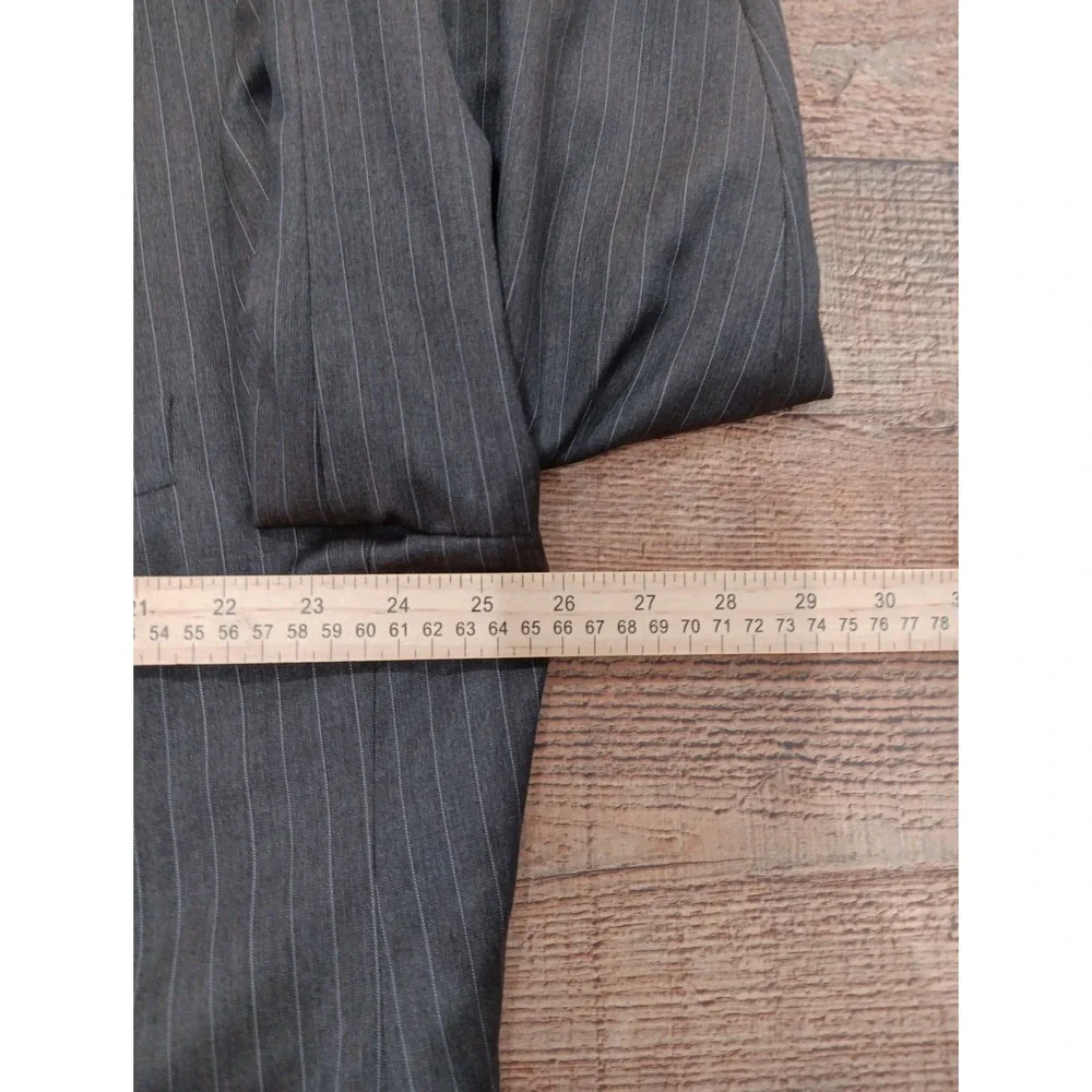 Loro Piana Hickey Freeman‎ Tasmania 120 Pinstripe Wool Blazer Brown 50L 2248